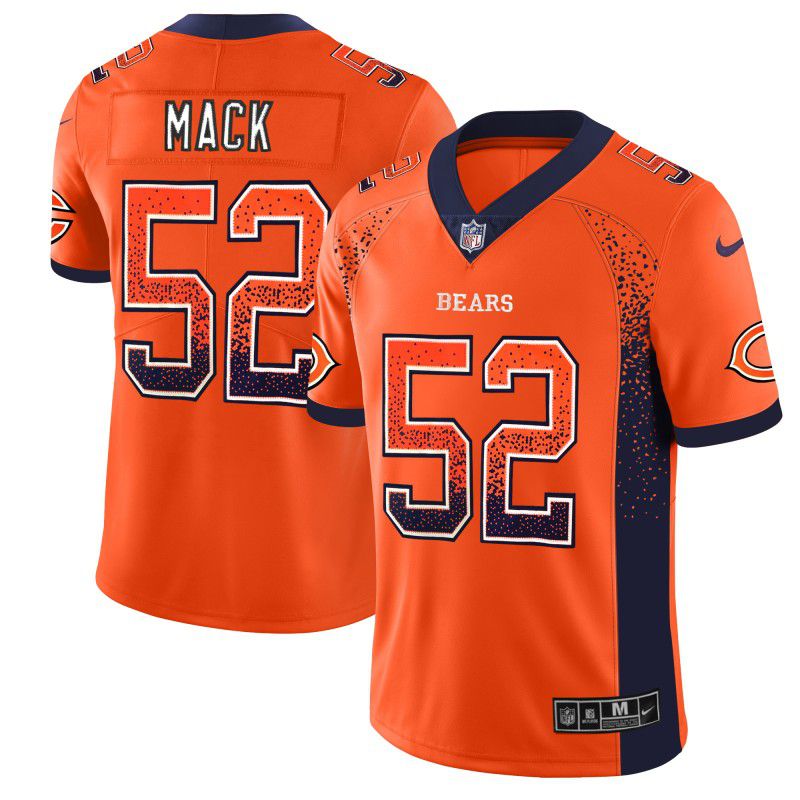 Men Chicago Bears #52 Mack Orange Nike Drift Fashion Color Rush Limited NFL Jerseys